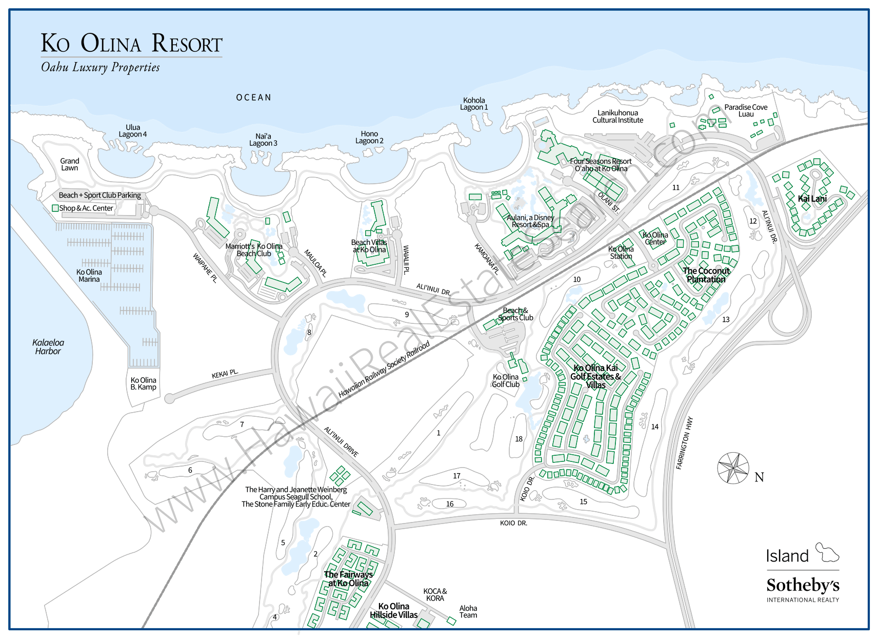 Ko Olina Real Estate Oahu Luxury Properties Ko Olina Map Updated 